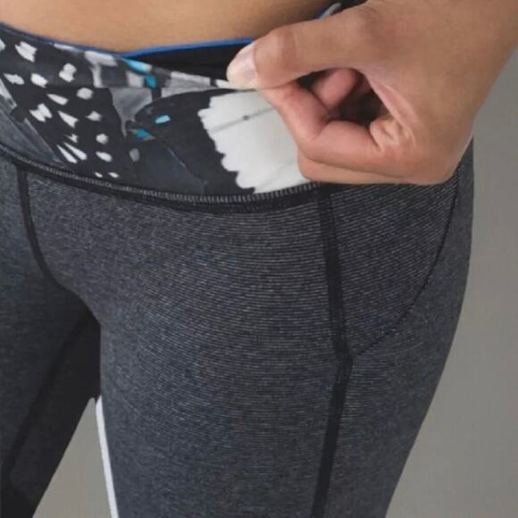 Lululemon Pace Rival Crop Leggings Size 6 Running Activewear EUC - Picture 3 of 10